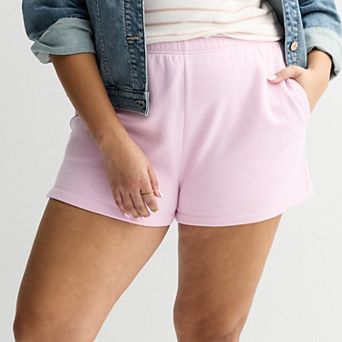 Juniors' Plus Size SO® Fleece Foldover Shorts