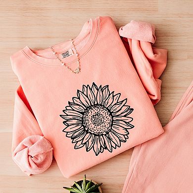 Simply Sage Market Sunflower Lightweight Garment Dyed Sweatshirt