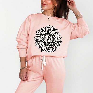 Simply Sage Market Sunflower Lightweight Garment Dyed Sweatshirt