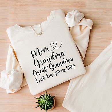 Simply Sage Market Great Grandma Trio Lightweight Garment Dyed Sweatshirt