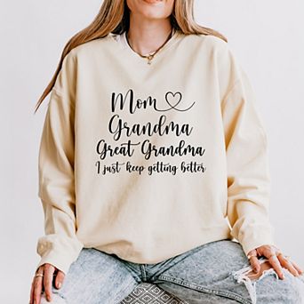 Simply Sage Market Great Grandma Trio Lightweight Garment Dyed Sweatshirt