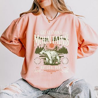 Simply Sage Market Great Smokey Mountains National Park Bear Lightweight Garment Dyed Sweatshirt