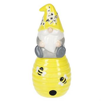 Tabletop Bee Gnome and Beehive Salt and Pepper Set Made from Dolomite