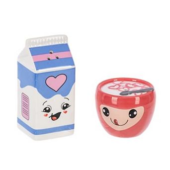 Ganz Cereal and Milk Dolomite Kitchen Salt and Pepper Shaker 2 pc Set 2.13 x 2.75 inch