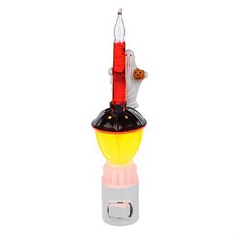Ganz Ghost with Pumpkin Bubble Plug in Night Light 6.5 Inch