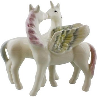 Unicorn and Pegasus Attractives Ceramic Magnetic Salt and Pepper Shakers