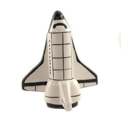 Space Shuttle Attractives Ceramic Magnetic Salt Pepper Shakers