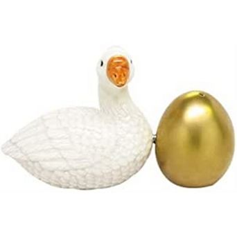 Goose and Golden Egg Attractives Ceramic Magnetic Salt and Pepper Shaker Set