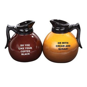 Coffee Pots Attractives Magnetic Ceramic Salt and Pepper Shaker Set