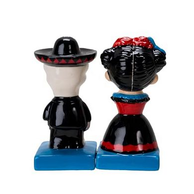 Pacific Giftware Día de Los Muertos Ceramic Magnetic Salt and Pepper Shakers