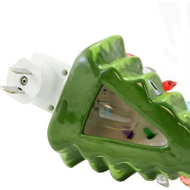 Ganz The Christmas Tree Green Ceramic Plug In Night Light 6.5 inch