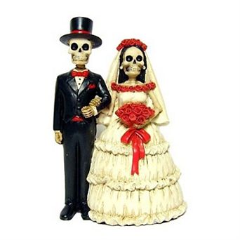 Wedding Skeleton Couple Dia de los Muertos Day of the Dead Figurine