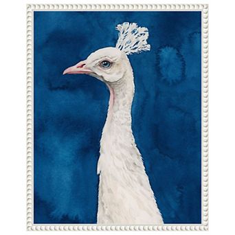 Snowy Peacock II by Grace Popp Framed Canvas Wall Art Print