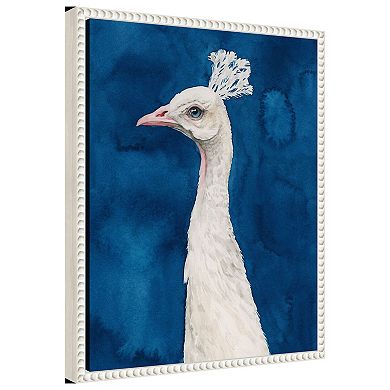 Snowy Peacock II by Grace Popp Framed Canvas Wall Art Print
