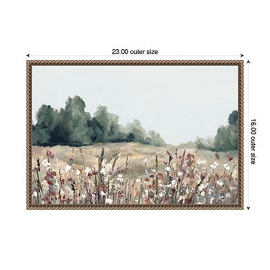 Muted Meadows by Hannah Dawson Framed Canvas Wall Art Print
