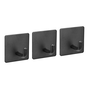 3 pc Self Adhesive Wall Hooks, 304 Stainless Steel Sticky Hooks Hanger