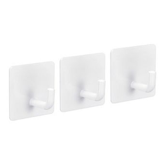 3 pc Self Adhesive Wall Hooks, 304 Stainless Steel Sticky Hooks Hanger