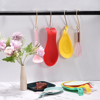 S Hanging Hooks, Extra Long Steel Hanger, Indoor Outdoor Uses for Garden, Bathroom, Closet, 2Pcs