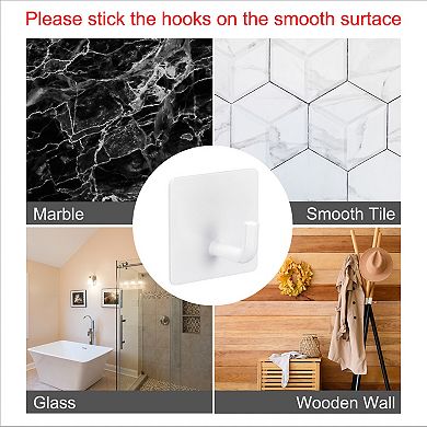 1Pc Self Adhesive Wall Hooks, 304 Stainless Steel Sticky Hooks Hanger