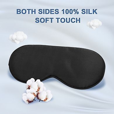 Soft Silk Travel Eye Rest Relax Eyes Pad Sleeping Shade Cover Blindfold