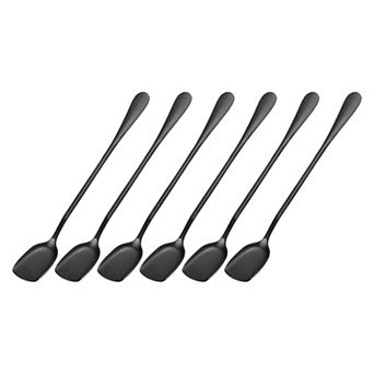 Set of 6 Stainless Steel Ice Cream Spoons, 7.5-Inch Yogurt Spoons Dessert Spoons Shovel Cake Spoons