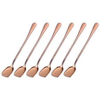 Set of 6 Stainless Steel Ice Cream Spoons, 7.5-Inch Yogurt Spoons Dessert Spoons Shovel Cake Spoons