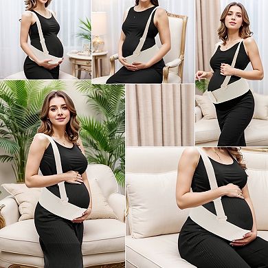 Pregnancy Belly Band, Maternity Belly Band with Adjustable Straps, Belly Bands for Pregnant Women