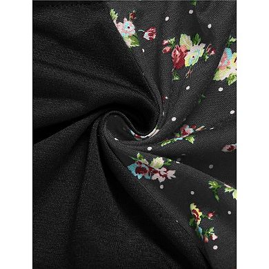 2 Pcs Women's Plus Size Tops Casual V Neck 3/4 Sleeve Floral Raglan T-Shirts
