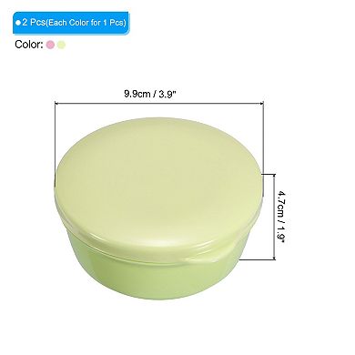 Travel Soap Container, 2Pcs Round Soap Holder Portable Soap Case Box with Leakproof Lid for Bathroom