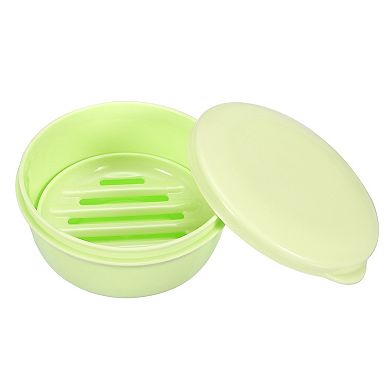 Travel Soap Container, 2Pcs Round Soap Holder Portable Soap Case Box with Leakproof Lid for Bathroom