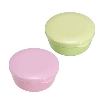 Travel Soap Container, 2 pc Round Soap Holder Portable Soap Case Box with Leakproof Lid for Bathroom