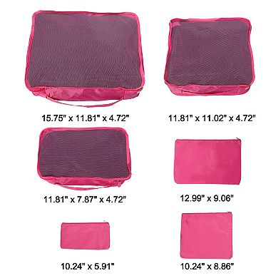Zipper Design Packing Cube Set for Luggage 6 Pcs