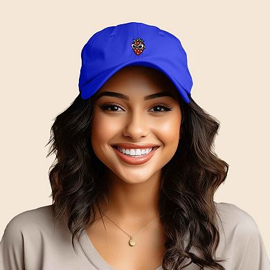 Dalix Strawberry Embroidered Casual Cap