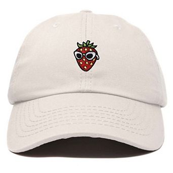 Dalix Strawberry Embroidered Casual Cap