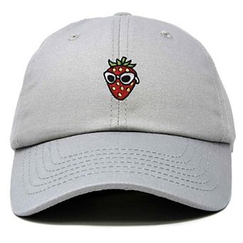 Dalix Strawberry Embroidered Casual Cap