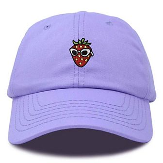 Dalix Strawberry Embroidered Casual Cap