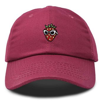 Dalix Strawberry Embroidered Casual Cap