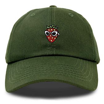 Dalix Strawberry Embroidered Casual Cap
