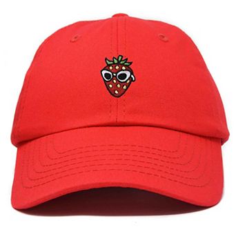 Dalix Strawberry Embroidered Casual Cap