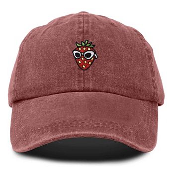 Dalix Strawberry Embroidered Casual Cap