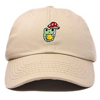 Dalix Mushroom Frog Embroidered Hat