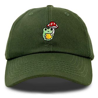 Dalix Mushroom Frog Embroidered Hat