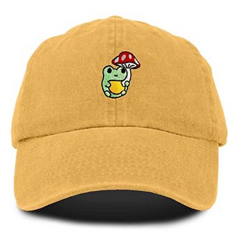 Dalix Mushroom Frog Embroidered Hat