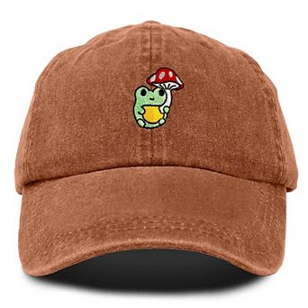 Dalix Mushroom Frog Embroidered Hat