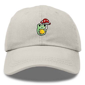 Dalix Mushroom Frog Embroidered Hat