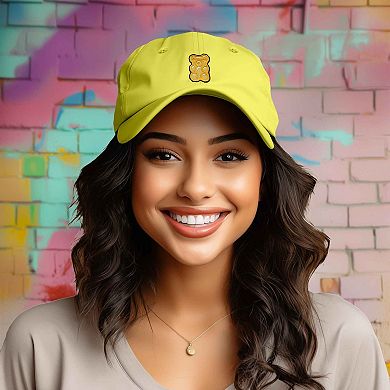 Dalix Yellow Gummy Embroidered Dad Cap