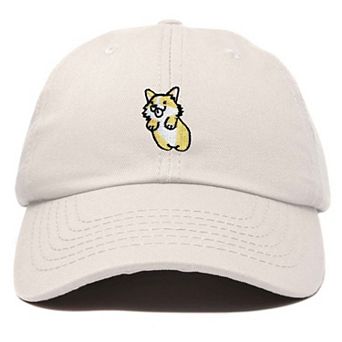 Dalix Leaping Corgi Embroidered Cap