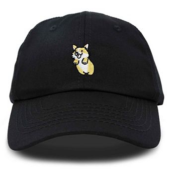 Dalix Leaping Corgi Embroidered Cap