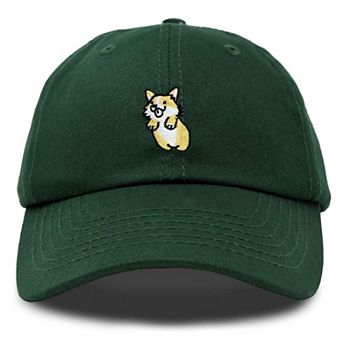 Dalix Leaping Corgi Embroidered Cap