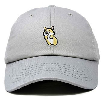 Dalix Leaping Corgi Embroidered Cap